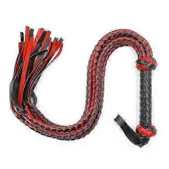 Handmade Loose Whips With Multiple Black And Red Braided Handle Whips For Couples And Adults With Braided Whips core