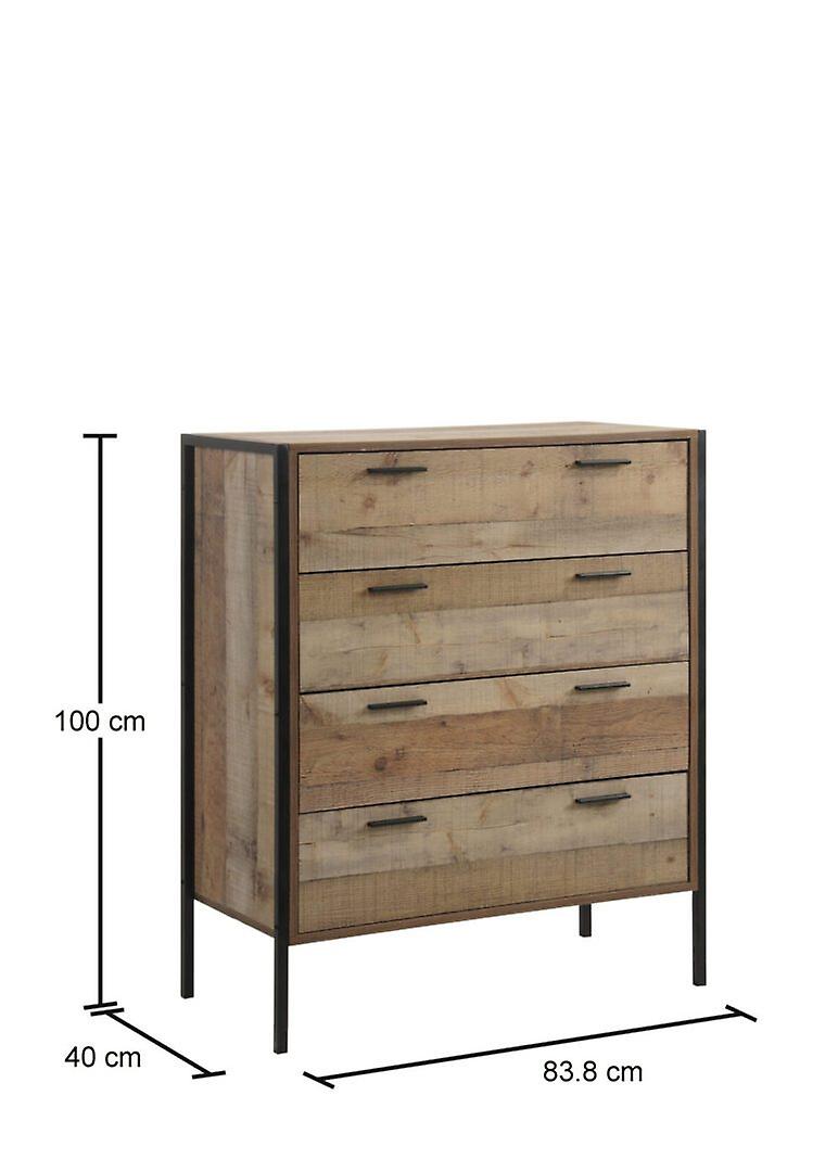 Kretin 4 Drawer Chest Rustic Oak