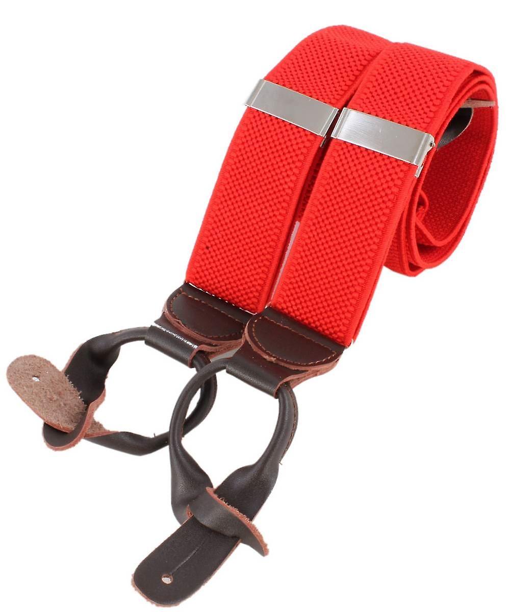 Knightsbridge Neckwear Luxury Braces - Red