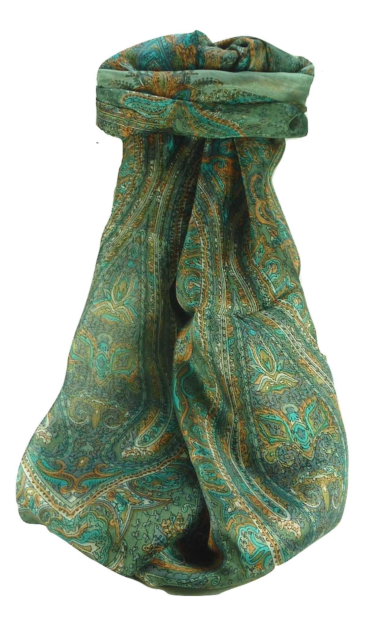 Mulberry Silk 傳統長圍巾 Ramsej Silver by Pashmina & Silk