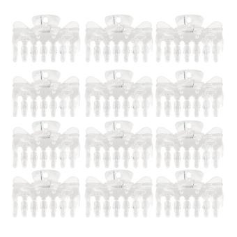 12pcs Haarkrallenklemme transparent verhindern Verrutschen Starker Halt Elegante Kunststoff-Haarklemmen für Frauen Mädchen