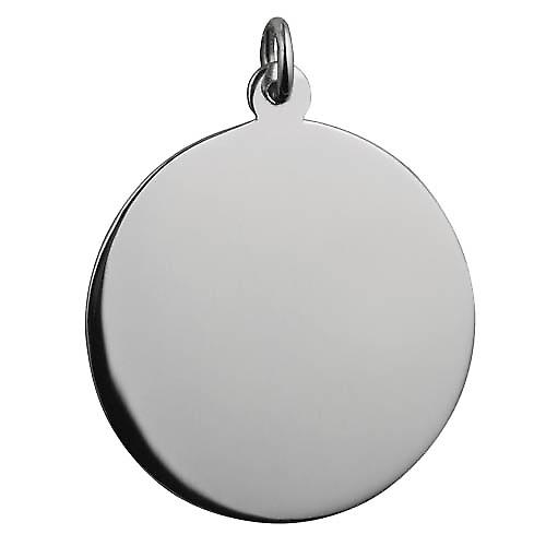 Silver 30mm round plain round Disc