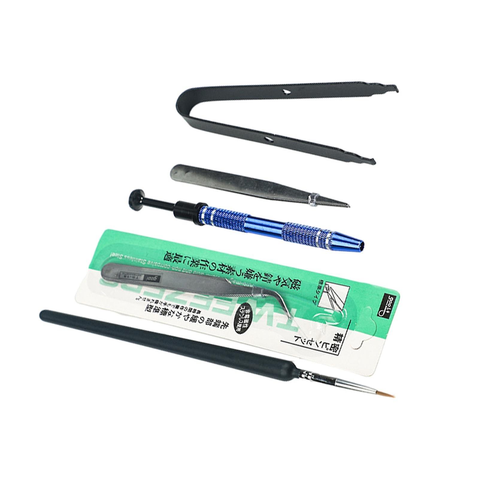 5Pcs Mechanical Keyboard Switch Lube Brushes Tool Kit for Stabilizer black