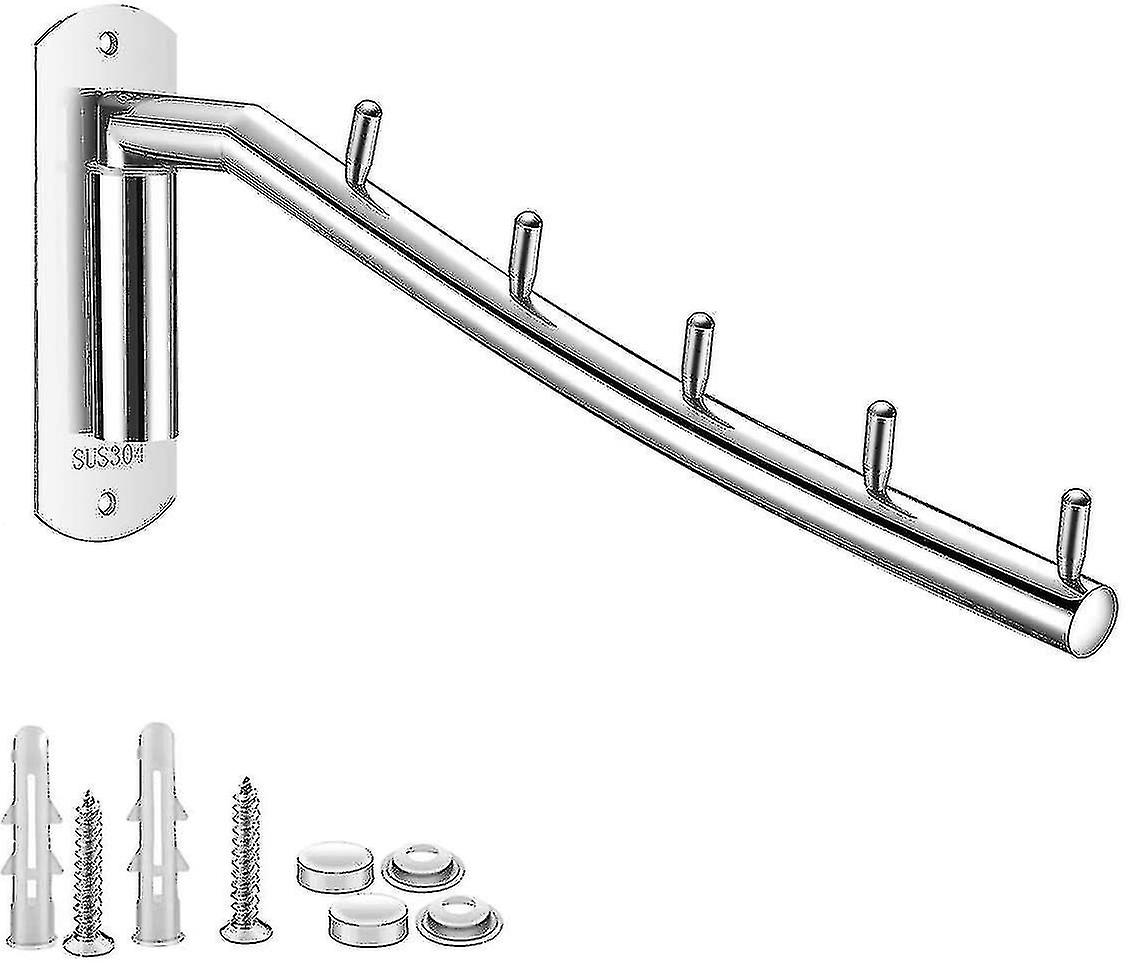 Folding Wall Hanger Stainless Steel Coat Hook With Swing Arm