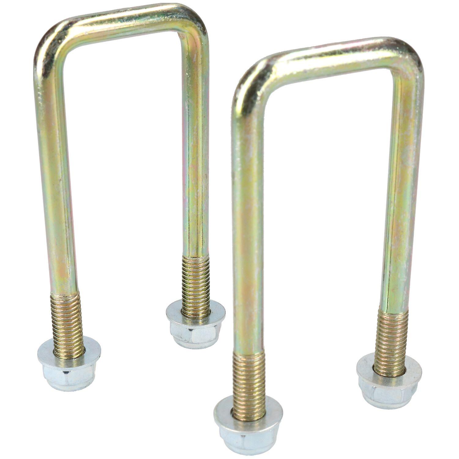 2 Pack M10 40mm x 110mm U-Bolt N-Bolt for Trailers with Nuts HIGH TENSILE