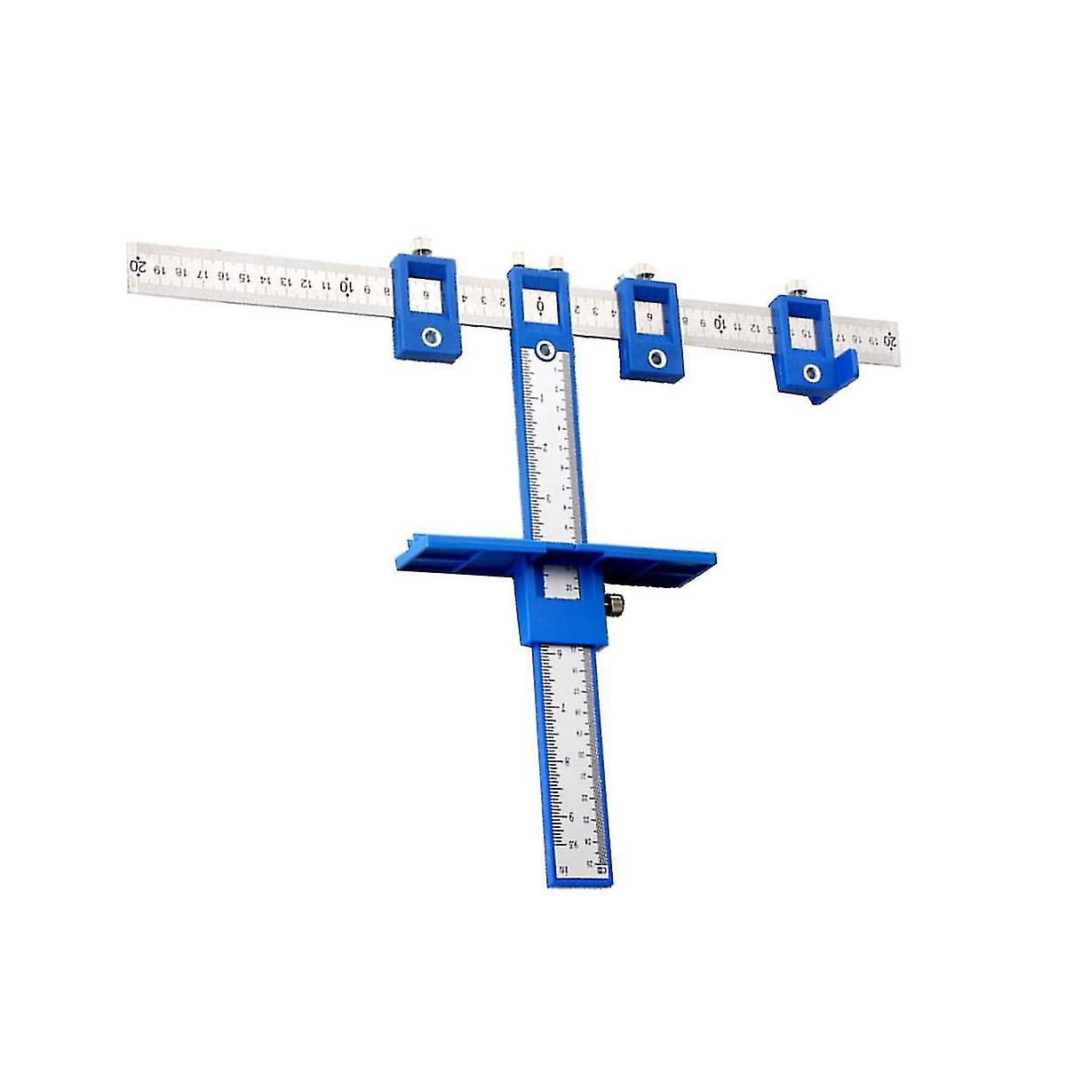 Punch Locator Drill Guide Installation Ruler Wood Woodworking Accessories Hole Cabinet Hardware Jig