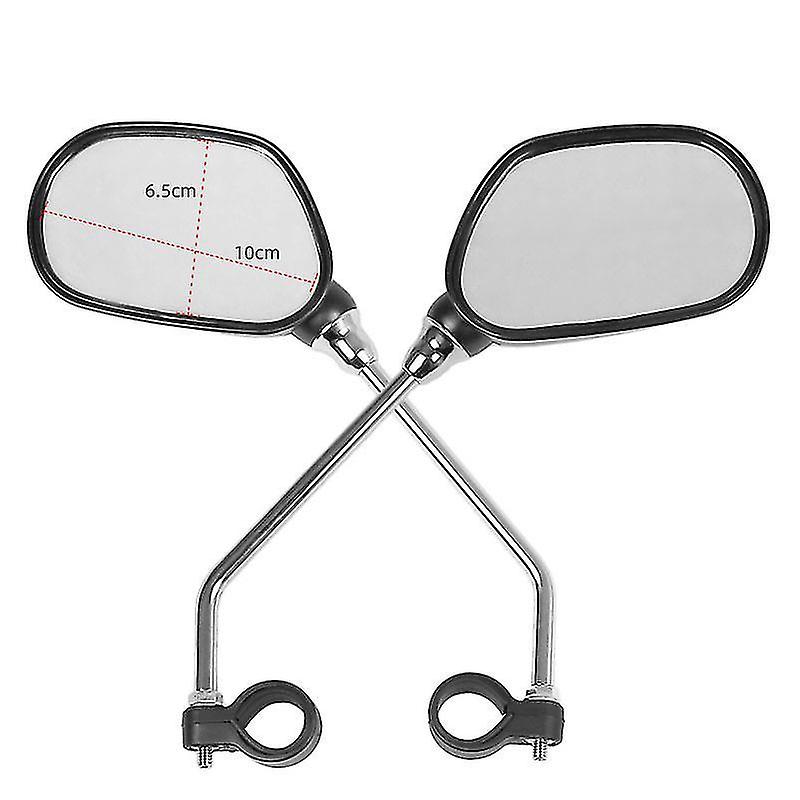Deemount 1 Pair Bicycle Rear View Mirror Bike Cycling Wide Range Back Sight Reflector Angle Adjustab