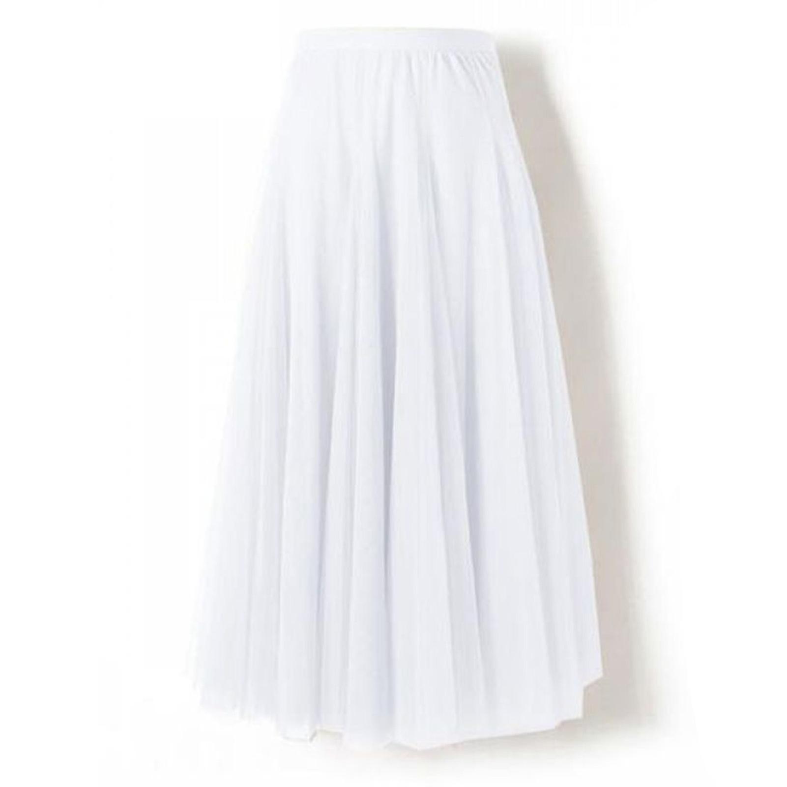 Women's Medium Length Gauze Skirt Breathable Tulle Dress With One Size