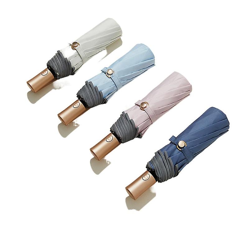Umbrella Full-automatic Vinyl Sun Protective Uv Protection Portable Dual-purpose Windproof Sun