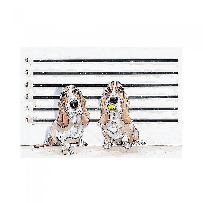 Bev Davies Line Up-Bassets Print