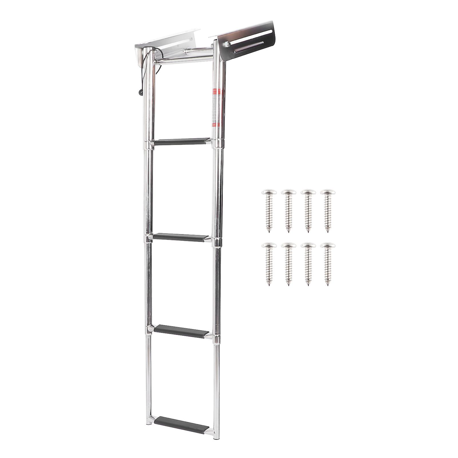 Boat Ladder,4‑Step Deck Ladder Folding Deck Ladder Telescopic Boat Ladder Elevate Your Experience