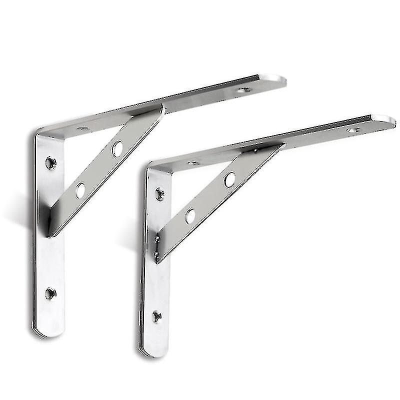 2 Pieces Wall Brackets, Wall Mount Shelf Brackets, Console Angle Brace Bracket, 90 Degree Metal Wall