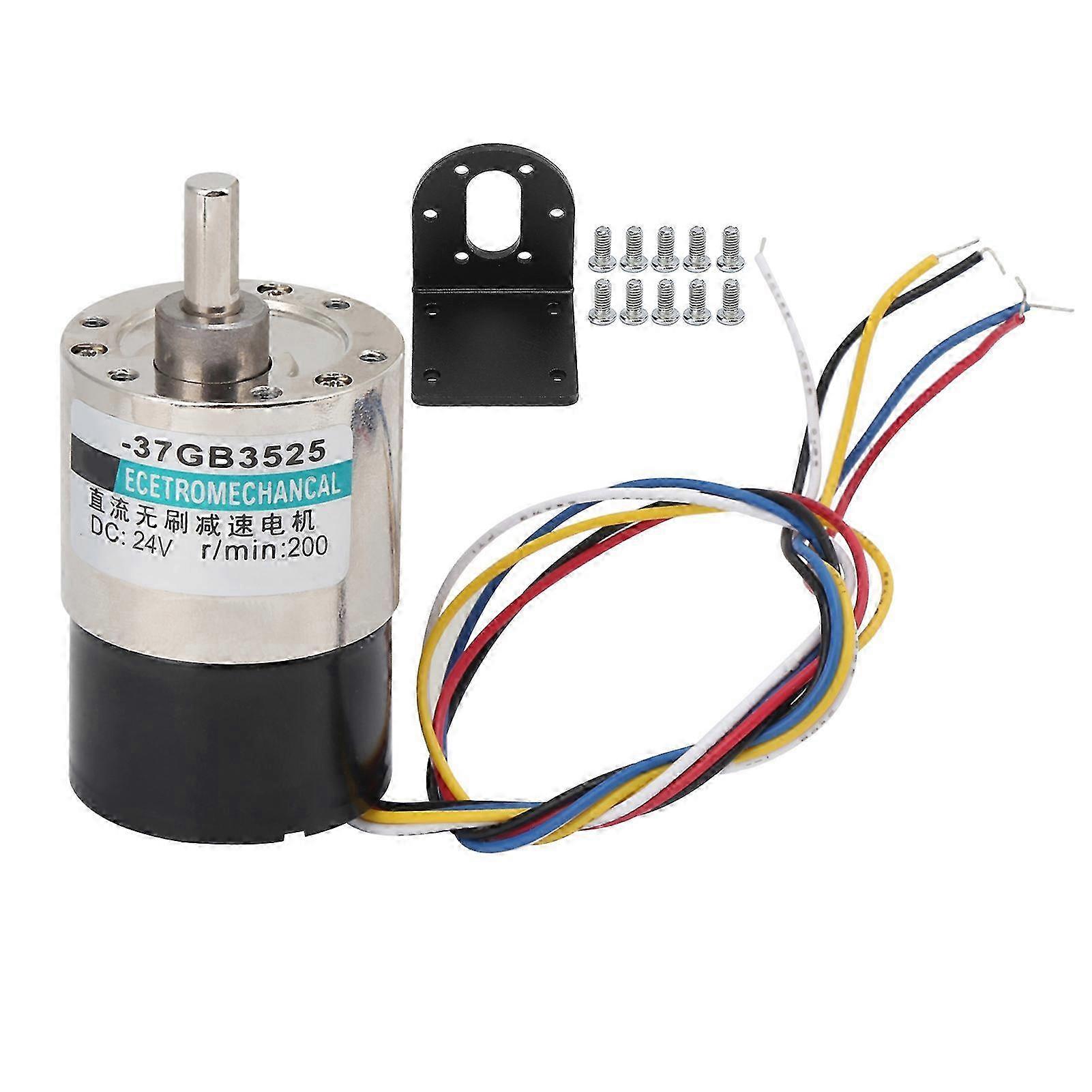 Brushless Motor with Bracket Speed Reduction CW/CCW DC24V for CNC Machine Tool XD-37GB3525200rpm/min