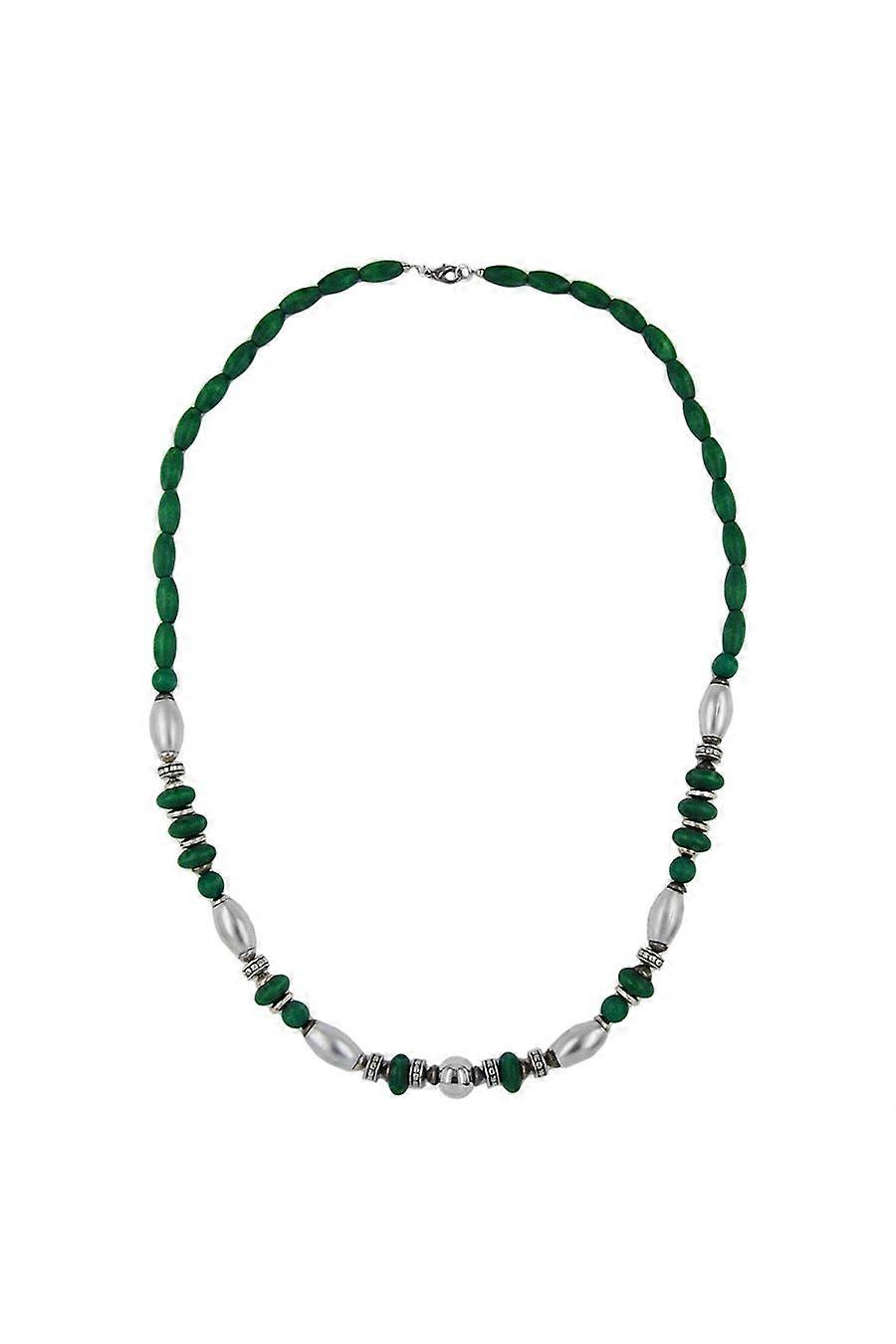 Necklace Wood Green Chrome Matte - Gl05564