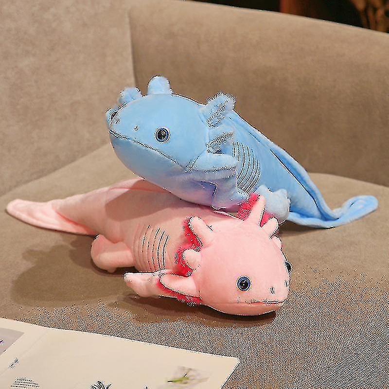 45cm Kawaii Colorful Newt Plush Toy Stuffed Cute Axolotl Salamander Fuzzy Plush Fish Appeasing Long Pillow Cushion Kids Gift H