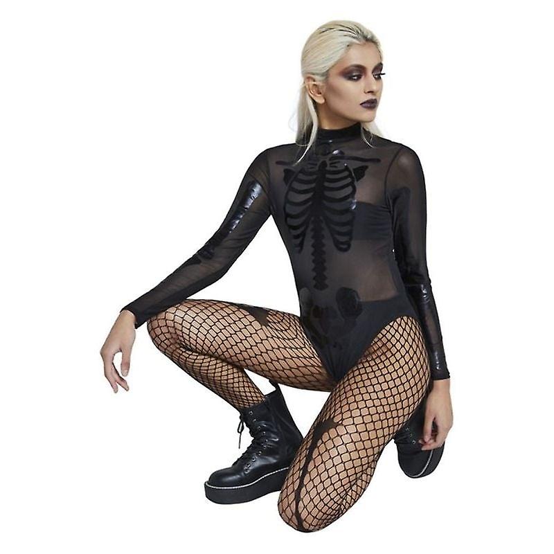 Fever Sheer Skeleton Costume Black 52185l