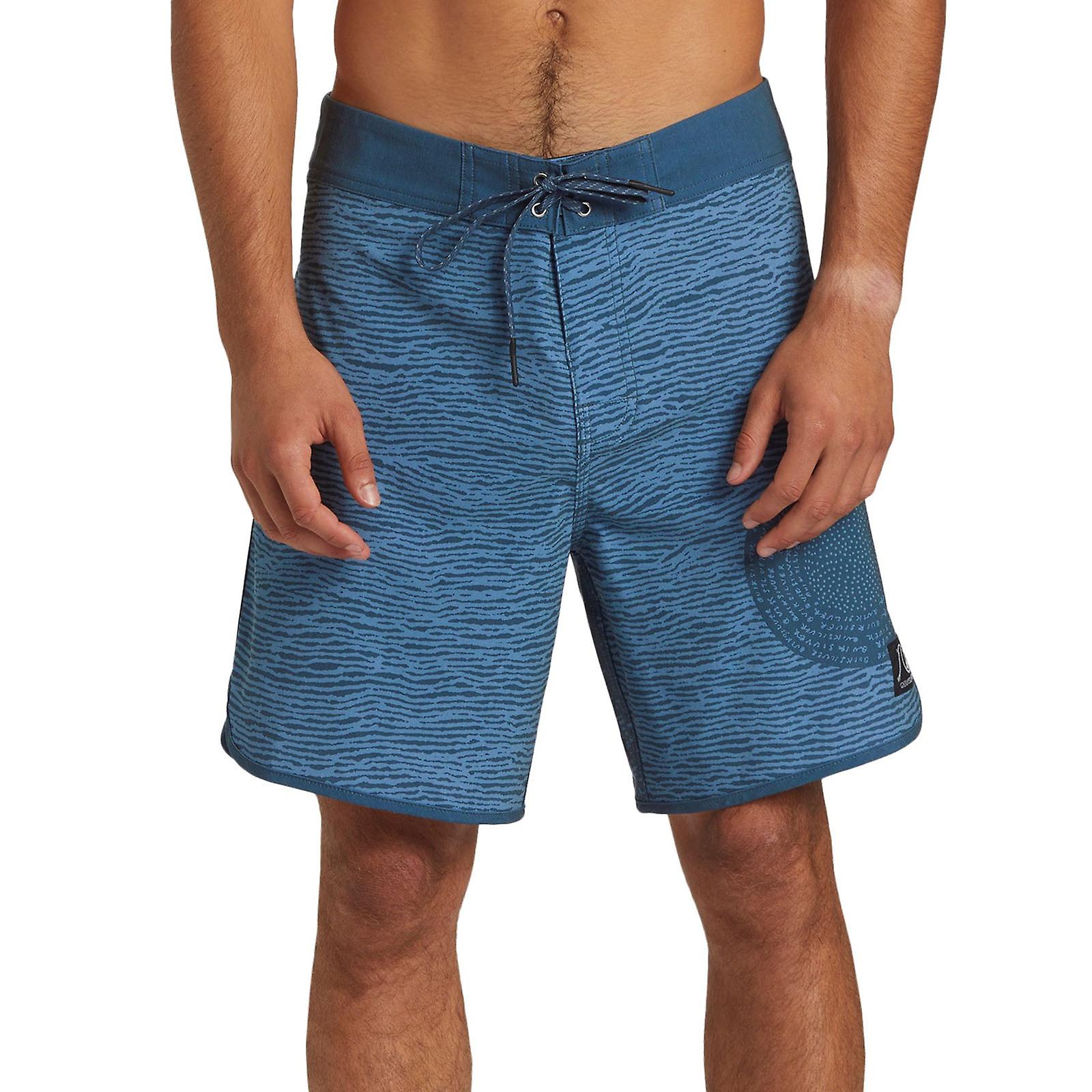 Quiksilver Mens Scallop Blank Canvas 18" Surf Surfing Swim Swimming Boardshorts
