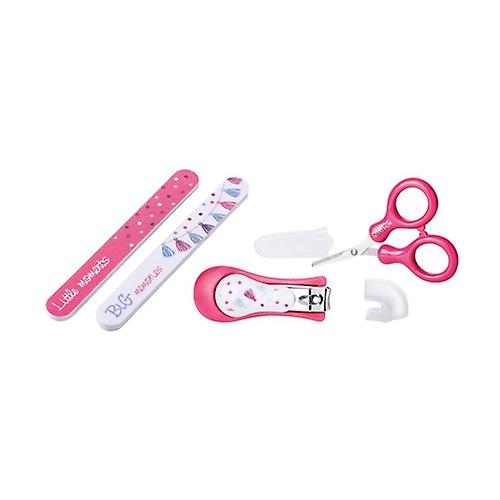 Evolutionary pink manicure set - files, scissors and nail clippers - 0m + 1 unit
