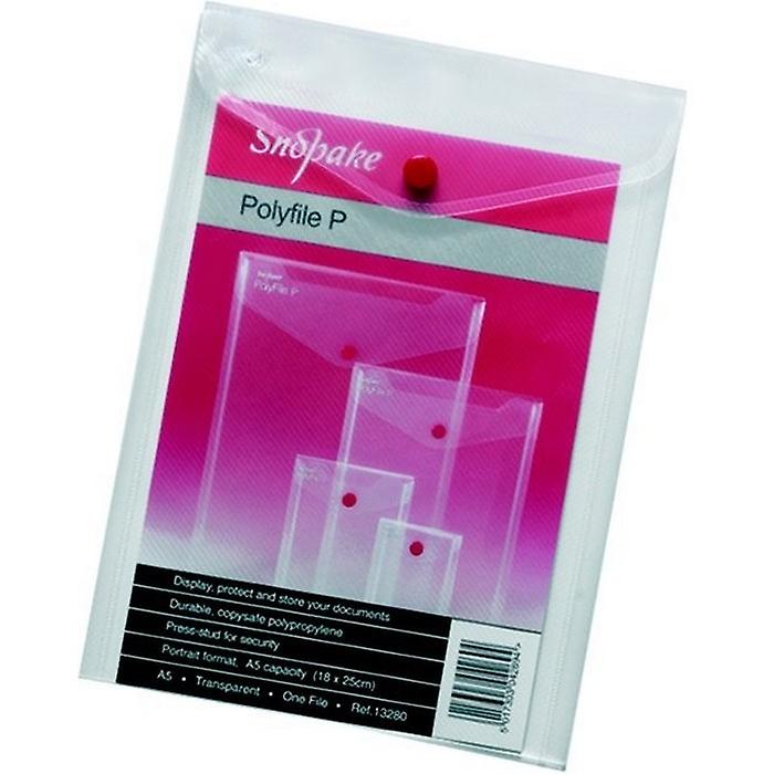 Snopake Portrait Polypropylene A6 Document Wallet