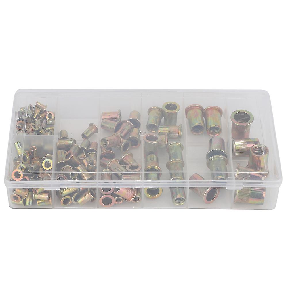 165pcs Copper Alloy Rivet Nuts Assortment M3/M4/M5/M6/M8/M10/M12 Multi Size Collocation