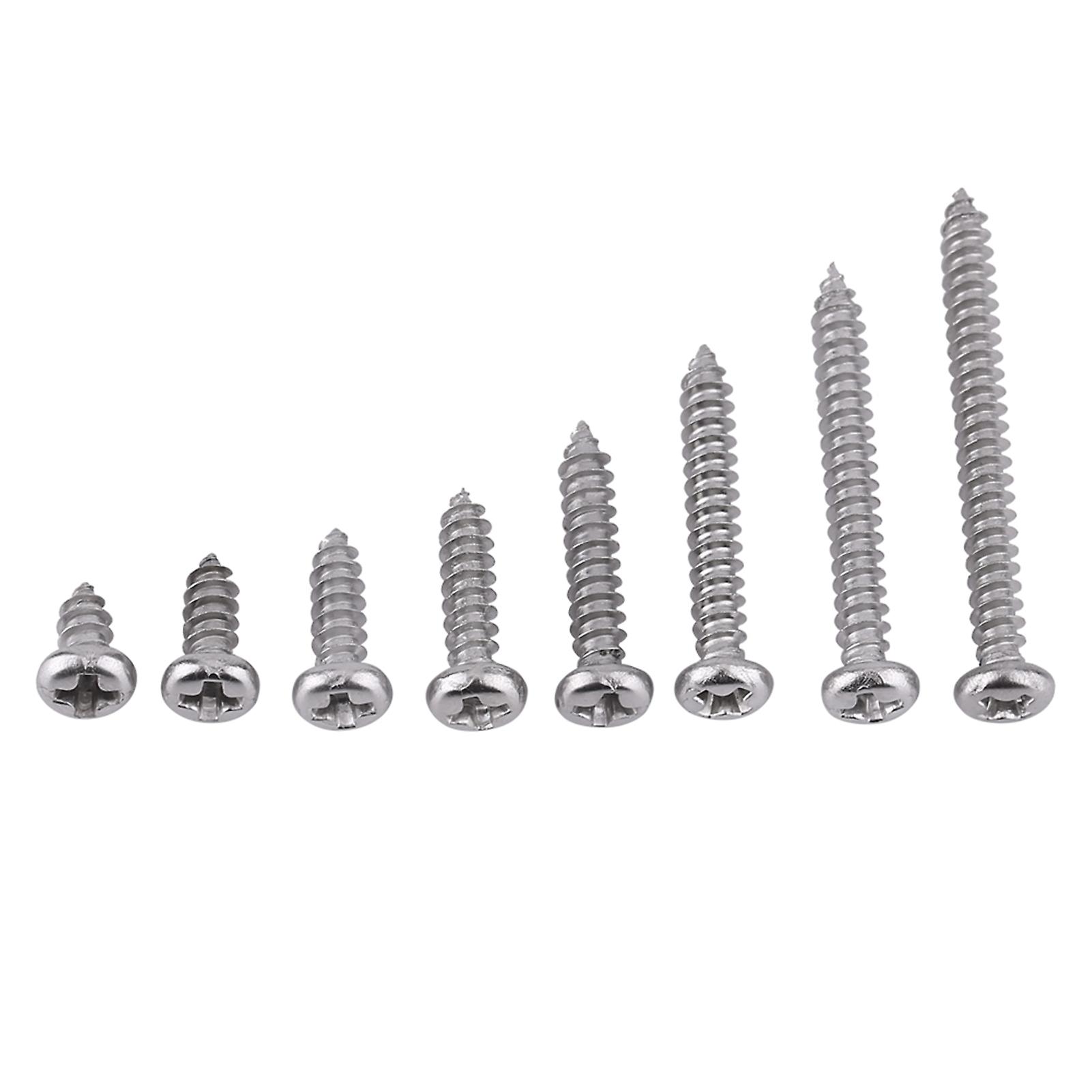 YUMILI Self Tapping Screws, 200pcs M3 Stainless Steel Ss304 Self Tapping Screws Pan Flat Truss Head for Use in Tight Areas Where the Head Is 7ZX
