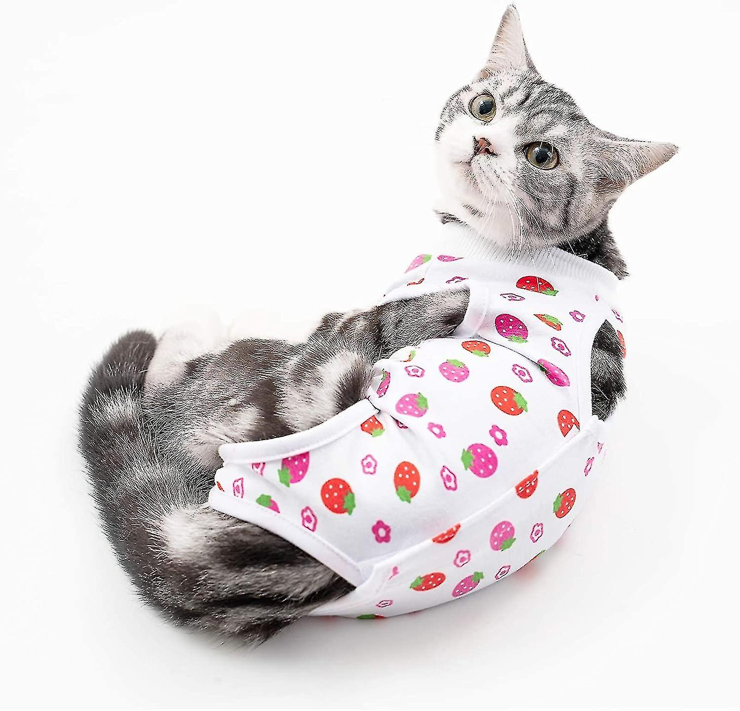 بدلة استرداد القط لجروح البطن أو الأمراض الجلدية ، بعد الجراحة ارتداء الجروح المضادة لعق ، breat