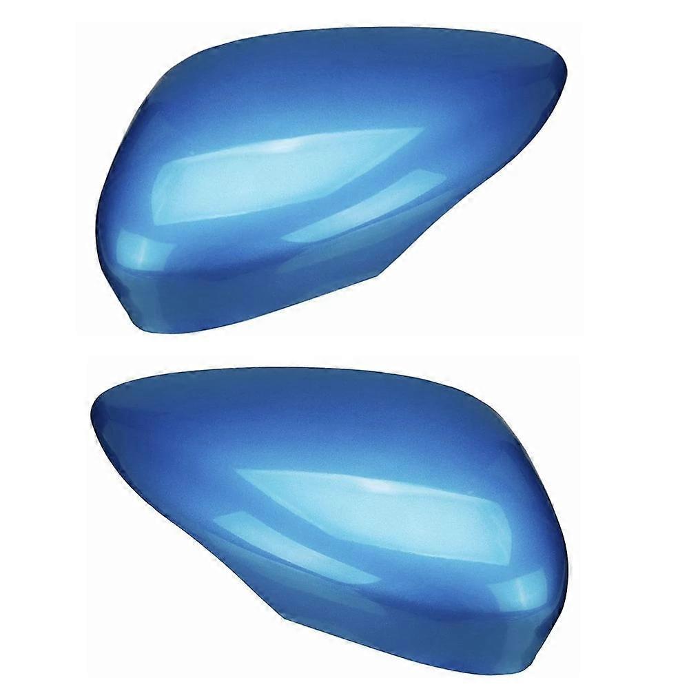 1Pair Wing Door Rearview Mirror Cover Side Mirror Cap for Fiesta MK7 2008-2017 Blue