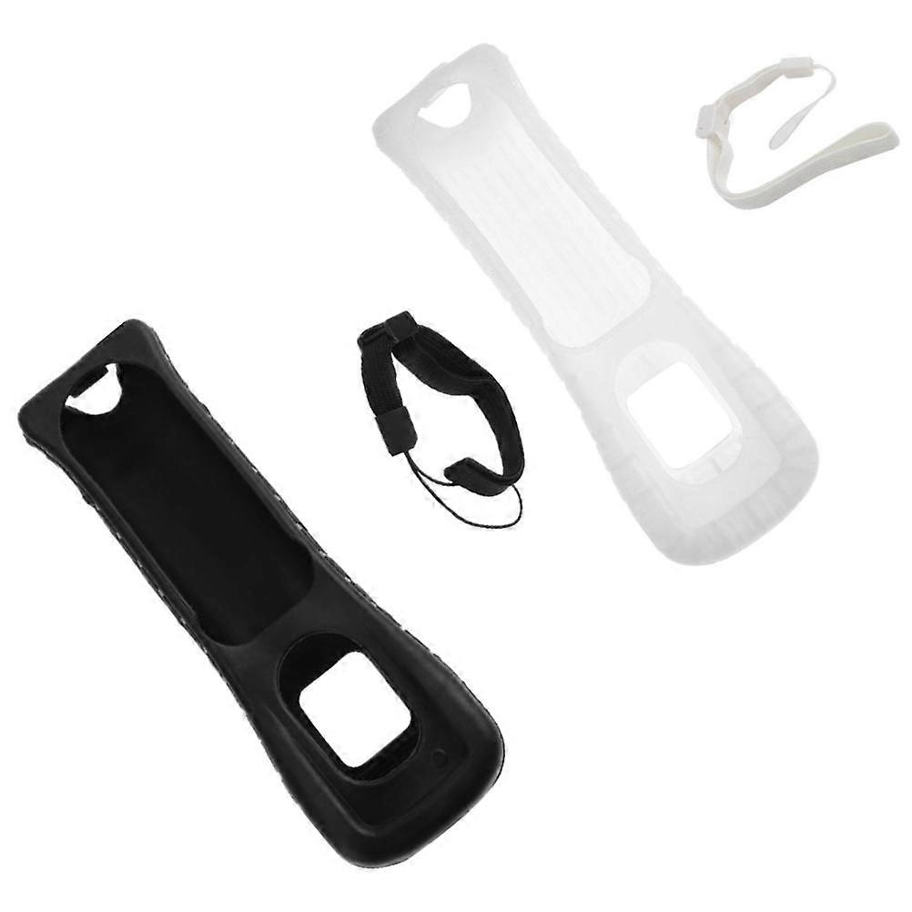 Silicone Protective Case and Wrist Strap Compatible for Wii Remote Controller