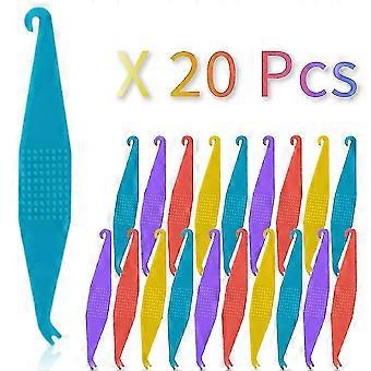 20 Pack Braces Rubber Band Tool Dental Elastic Rubber Bands Placers For Braces Disposable Plastic Orthodontic Elastic Placers