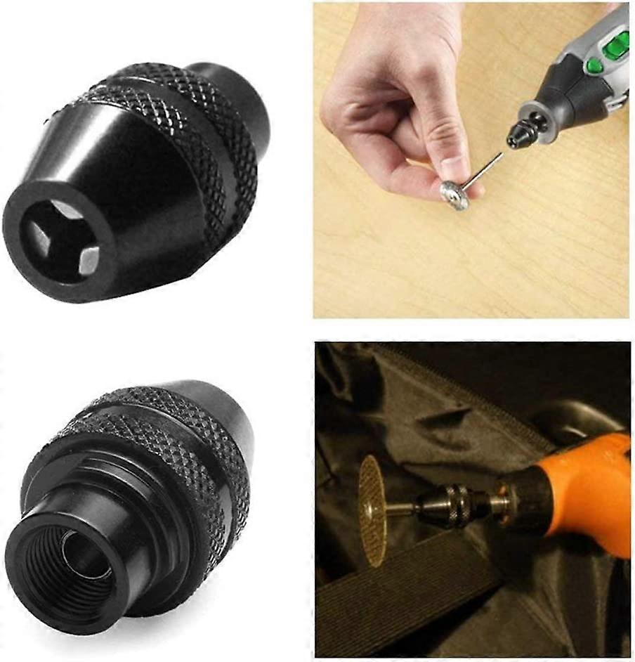 2pcs Universal Keyless Chuck Replacement Mini Quick Change Chuck For Dremel Rotary Tools