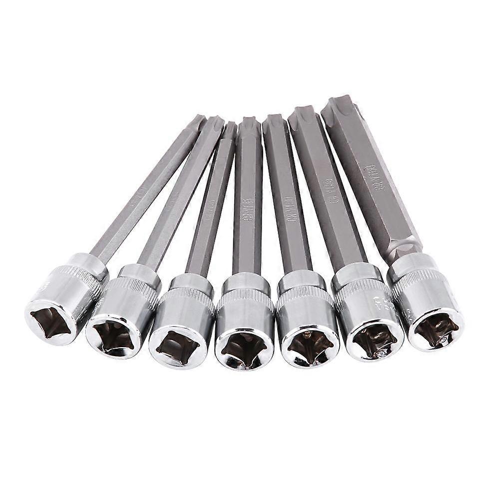 7Pcs 3/8inch Drive Extra Long Torx Star Bit Socket Set