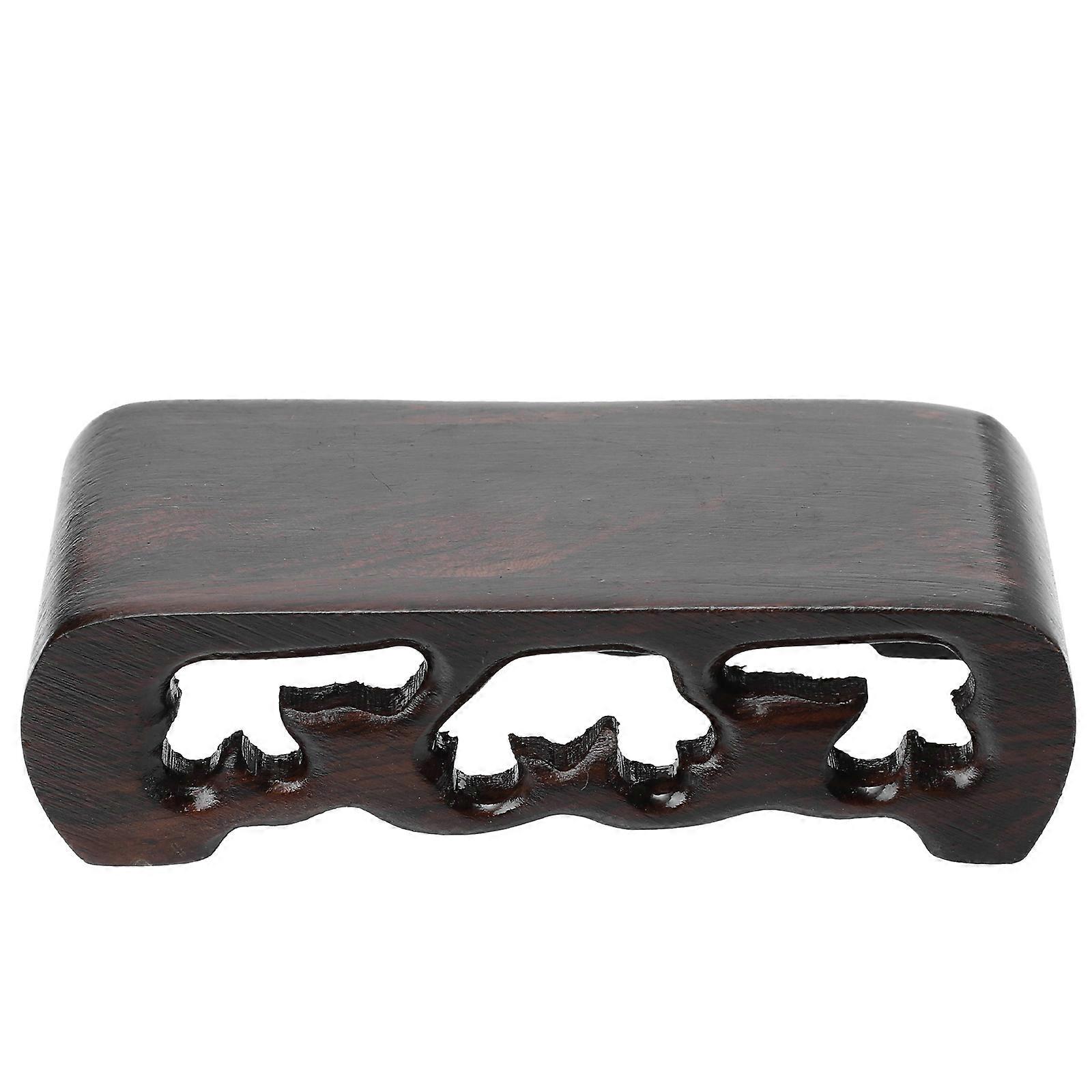 Piédestal de forme rectangulaire sculpté Vase Bonsaï Base Statue bouddhiste Stand