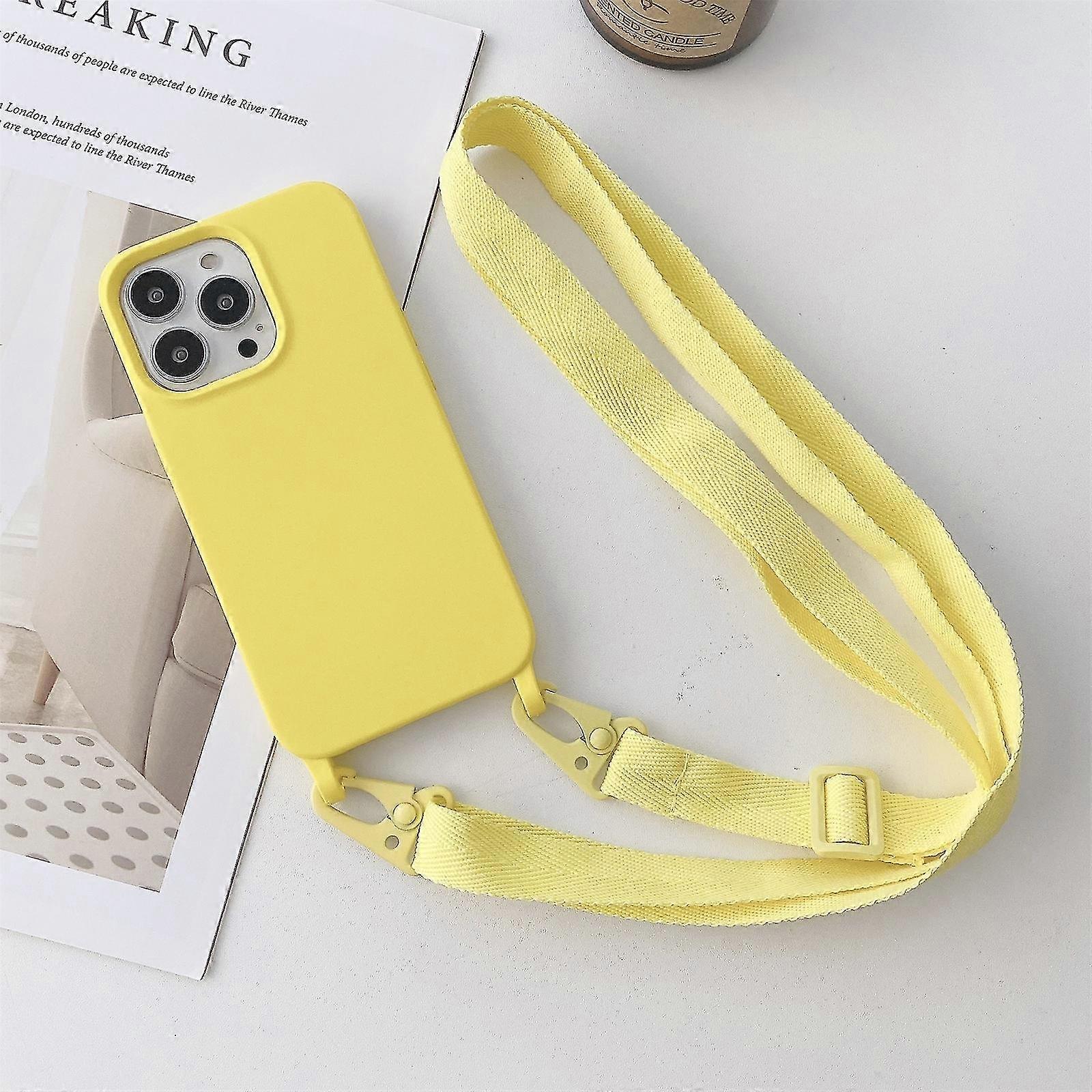 Silicone Case With Wide Neck Lanyard For Iphone 13