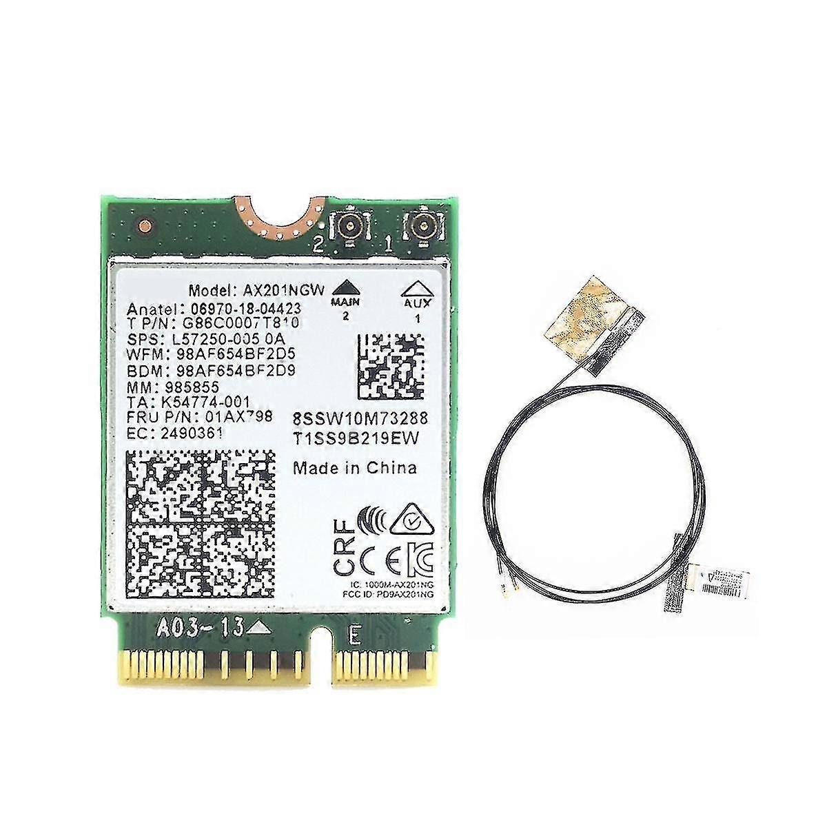 Ax201 Ax201NGW κάρτα Wi-Fi με 2xantenna M.2 CNVIO2 2.4 Ghz/5GHz Wi-Fi 6 3000mbps Bluetooth 5.1 Wifi_Sep