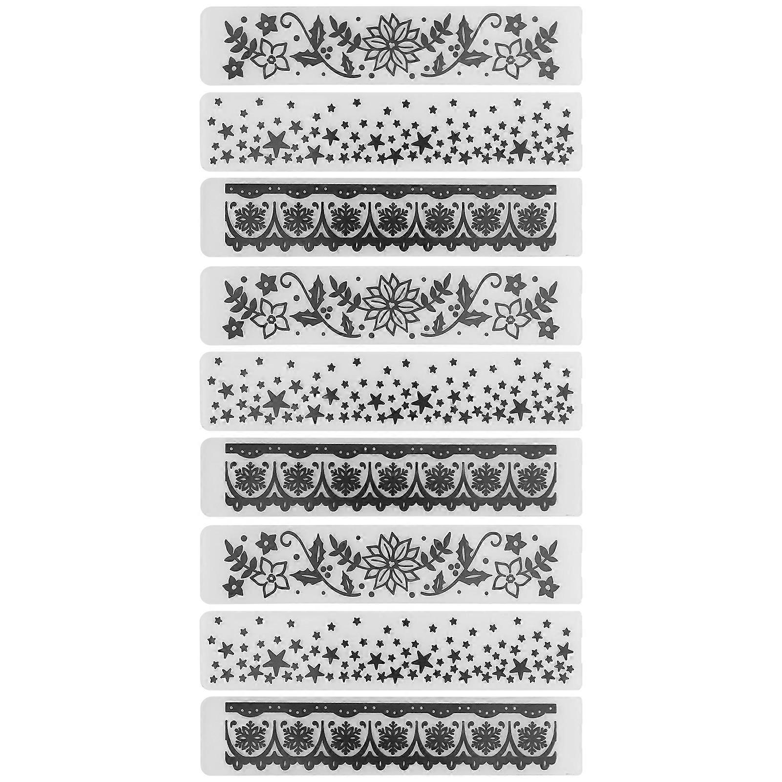 9Pcs Embossing Folder DIY Plastic ConcaveConvex Embossed Template Paper Crafts for Card Scrapbook