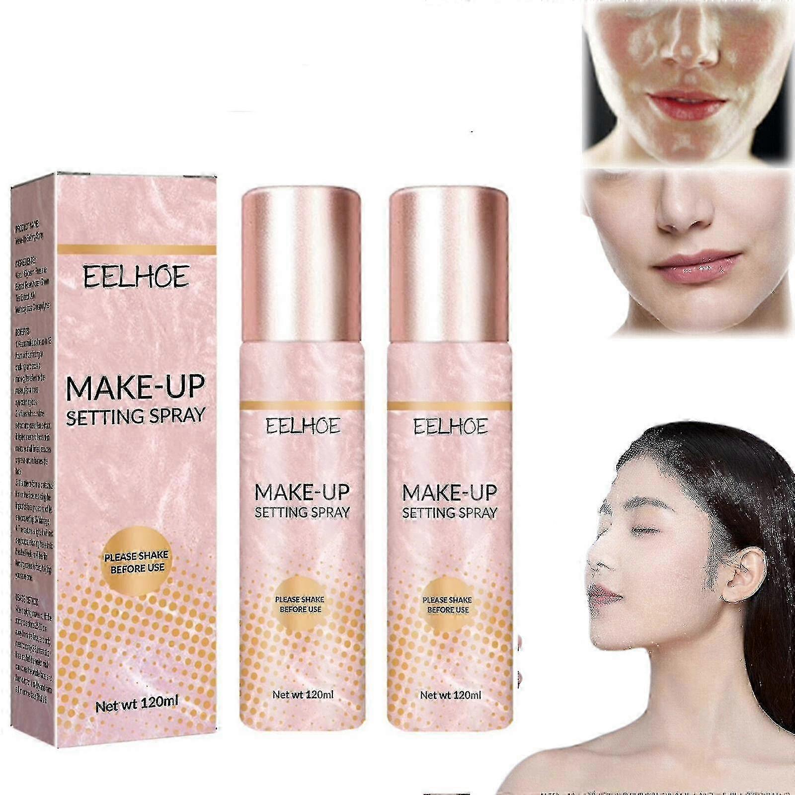 2x EELHOE Setting Primer Face Spray Lang anhaltendes Fixieren Make-Up Fixer Nebel -7076275207713