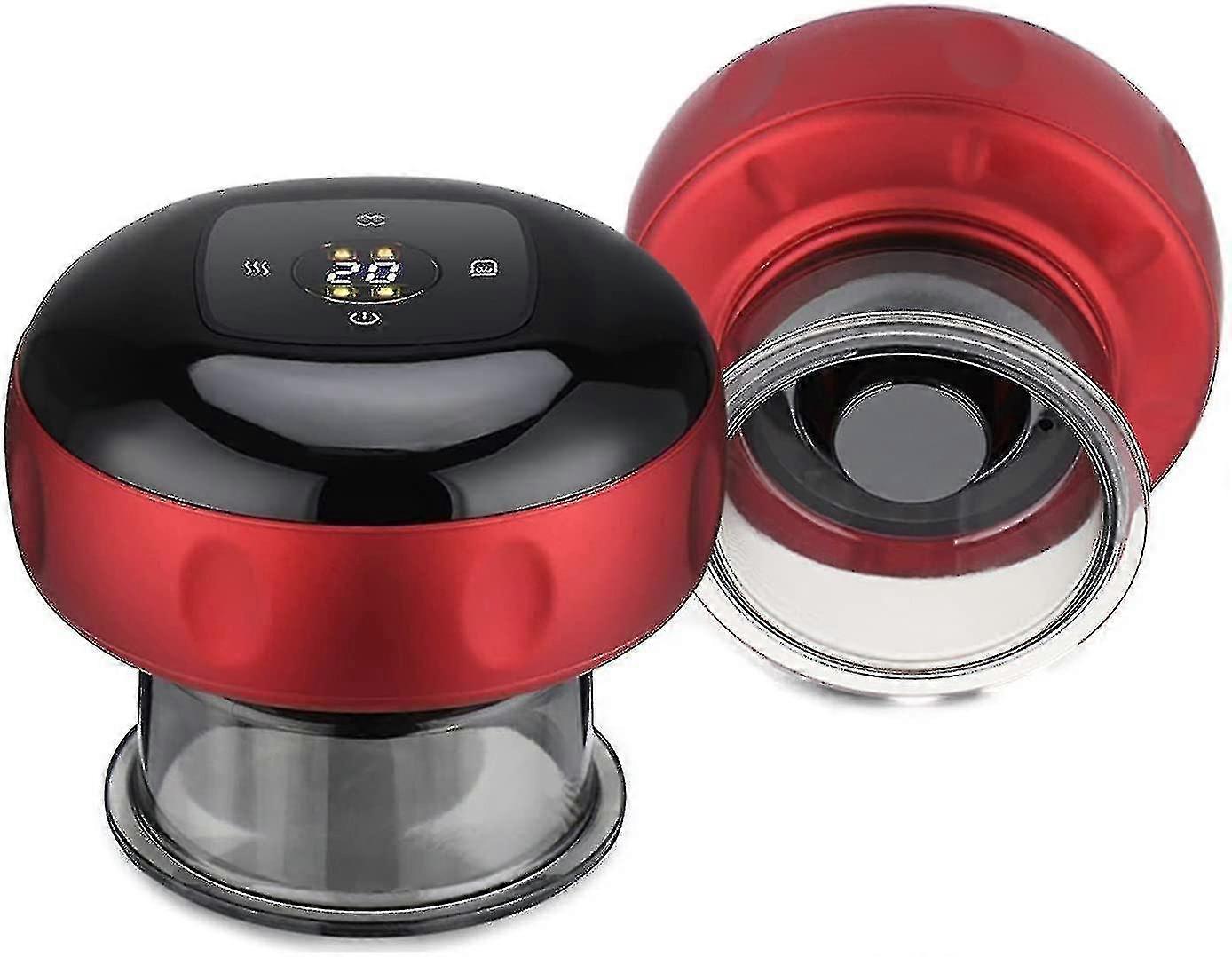 セルライト除去のための赤いライト療法の電気カッピングのマッサージ装置が付いているスマートカッピング療法のマッサージ器