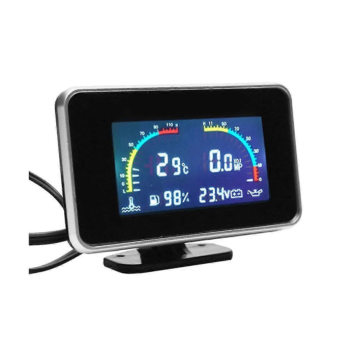 Lcd Auto Digitales Öldruckmessgerät Digitale Anzeige Sensor Instrumententafel Voltmeter Wassertemperatur Met