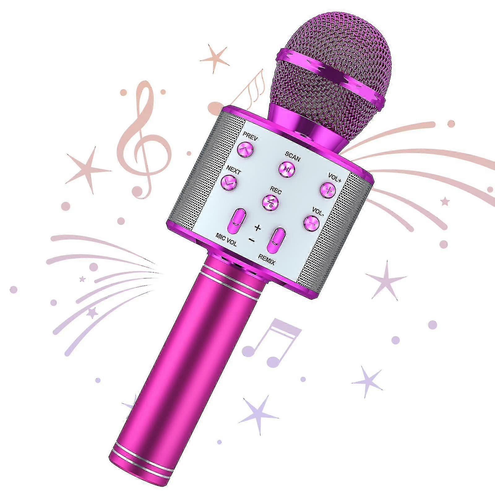 5 In 1 Children's Bluetooth Microphone With Speaker,portable Microphone Toypurple