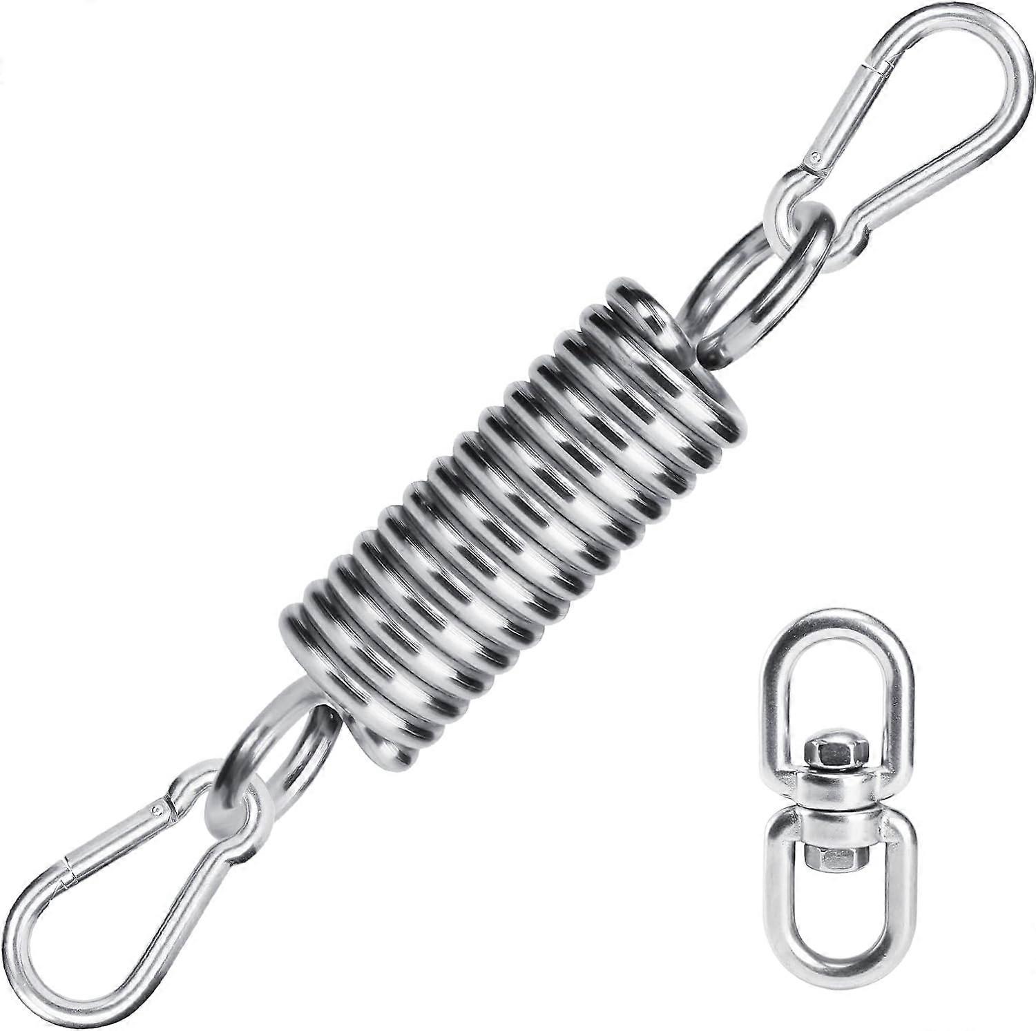 Spring Hanging Kit 250KG Capacity, 2x M10 Snap Hooks, 1x Suspension Spring, for Hammock Swing Chair Boxing Punching Bag Yoga
