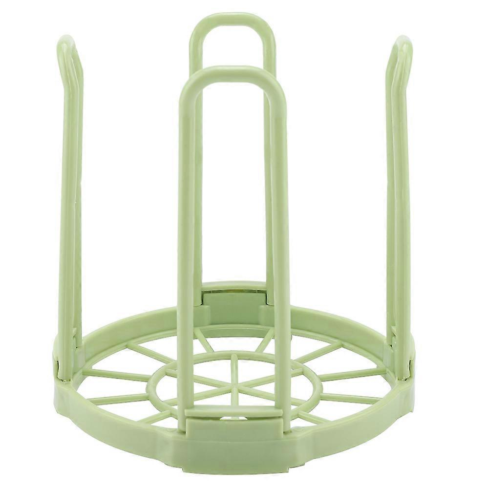 Plastic Folding Dish Bowl Storage Shelf for Kitchen Drying Helper Green Durable