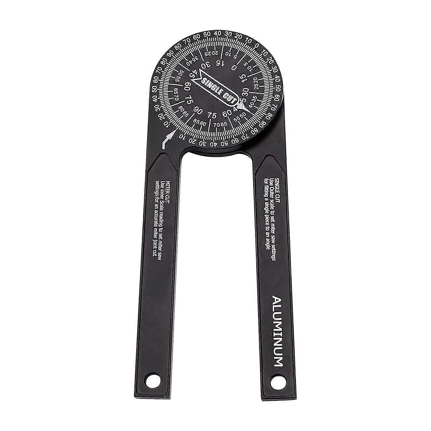 Miter Saw Angle Protractor, 7 Inch Aluminum Angle Finder Tool, Engineering 360 Protractor, High Accuracy Measuring Ruler Miter Gauge, For Carpentry, C