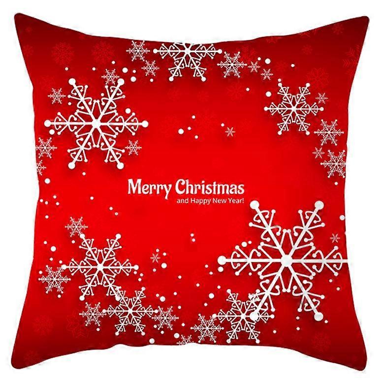 Christmas series pillowcase,Santa Claus Elk snowflake pillowcase 45*45cm