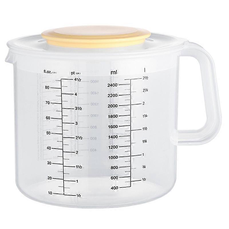 Tasses à mesurer d’once en plastique et pichet à mélanger pour la cuisson avec couvercle Doseur de liquide / pot en ml avec