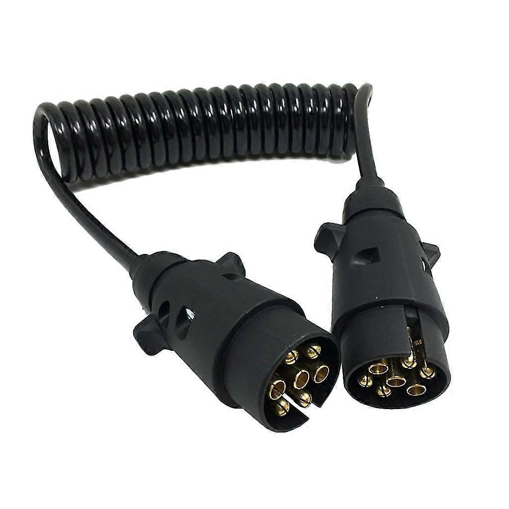 Stretchable Coiled Cable Connector For Trailers 7way Trailer Extension Cord