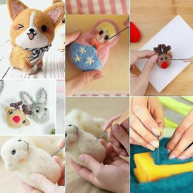 Felting Needles Kit Multipurpose Wool Felt Sewing Needles Portable Diy Craft Felt Tools For