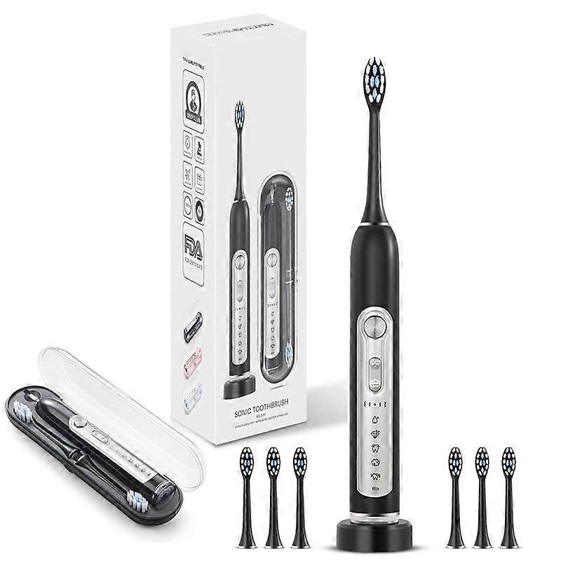 Super Sonic Electric Toothbrushes for Adults Kid Smart Timer Whitening Toothbrush IPX7 Waterproof Replaceable Heads Set