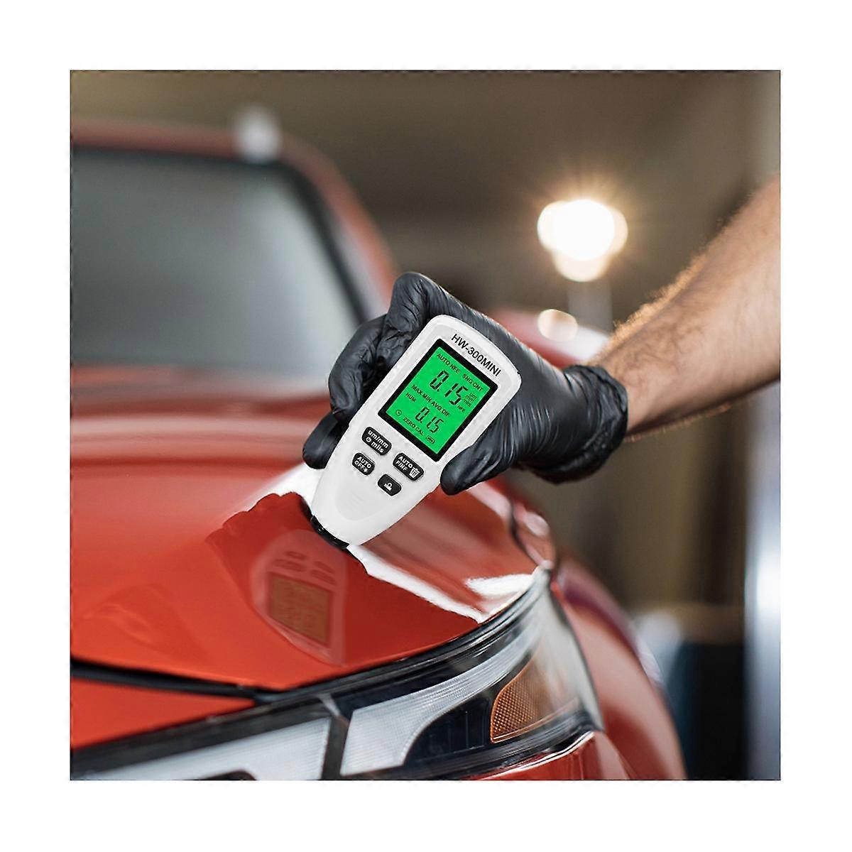 HW300MINI Digital Thickness Gauge Tester Auto Car Paint Measuring Instrument Paint Layer Measuring Device Tool White