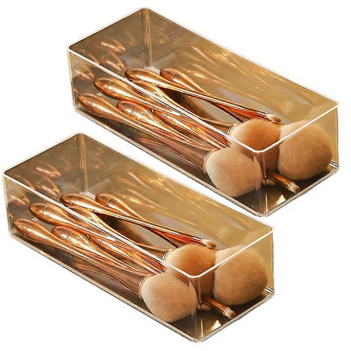 Transparent Acrylic Cosmetic Layered Storage Box Dressing Table Cosmetics Storage Box Desktop Drawer Storage Box B