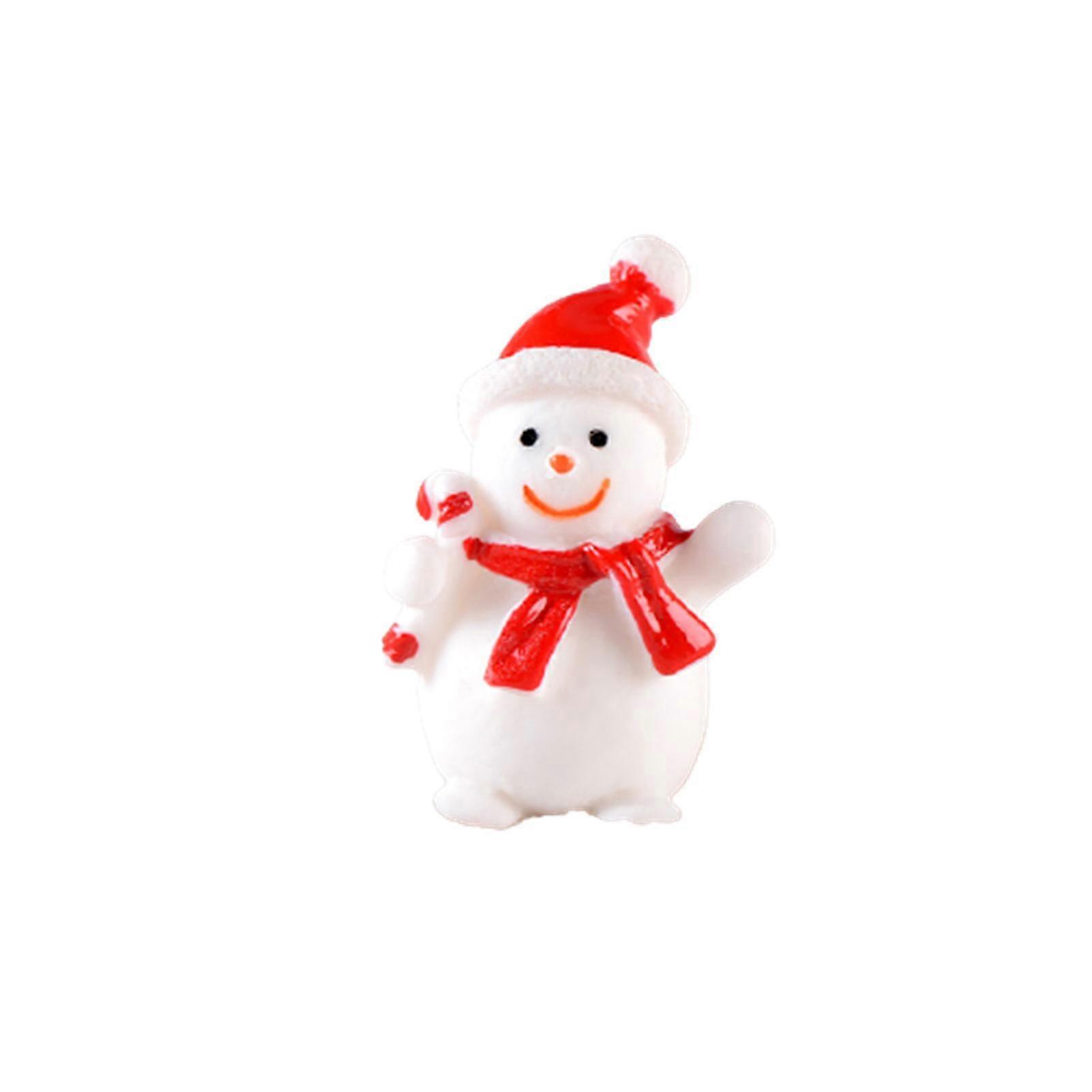 xmas theme diy mini miniature figurine garden deco santa claus snowman micro landscape for christmas